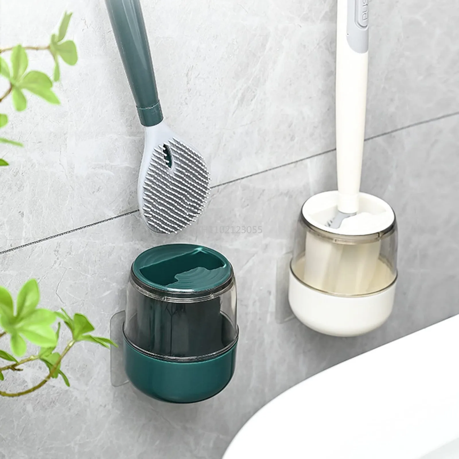 Soap Dispensing Toilet Brush with Holder Silicone Long Handled Cleaning Brush Wc Toilet Brushes Bathroom Accessories