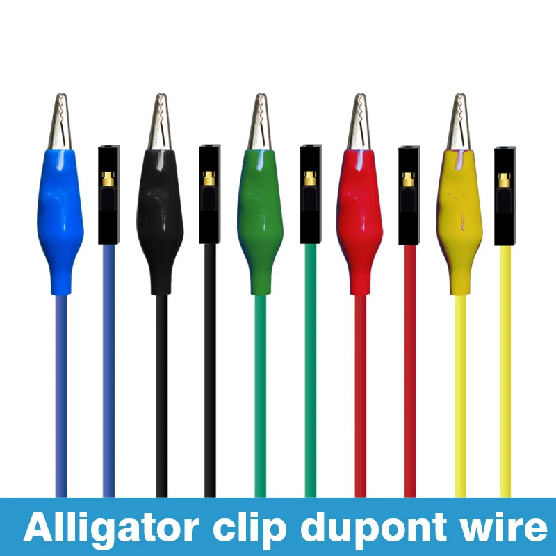 22AWG DuPont Colorful Crocodile Clip Male/Female Cable 30cm/50cm Power Supply Test Line Repair Wire for Electronics