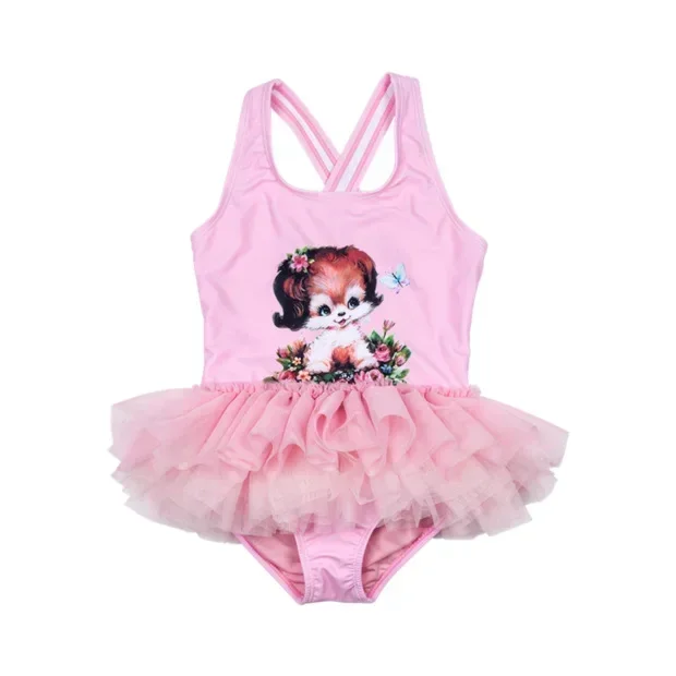 One-Piece Swimwear High-quality Children\'s  with Ballet Skirt for Swimming and Water Sports