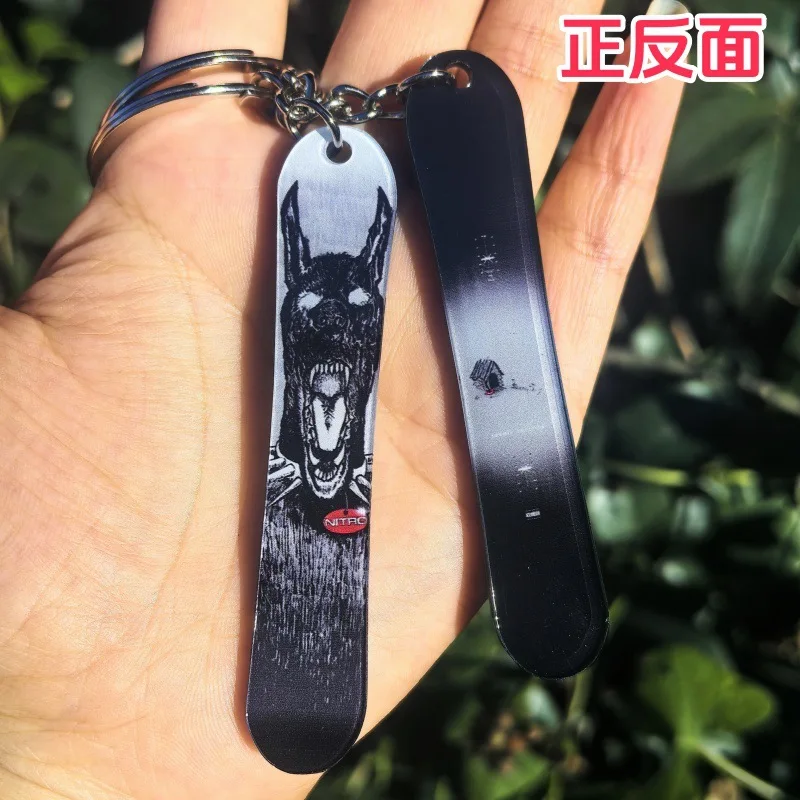 Creative Acrylic Snowboard Keychain Pendant