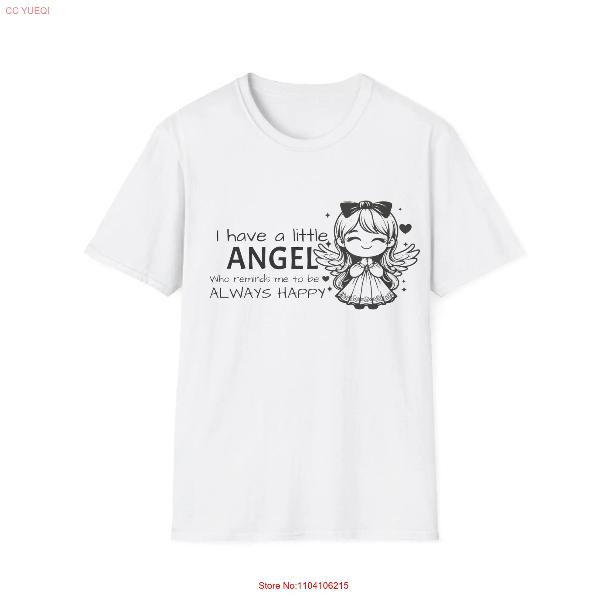 Angel Reminder T Shirt for Positivity long or short sleeves