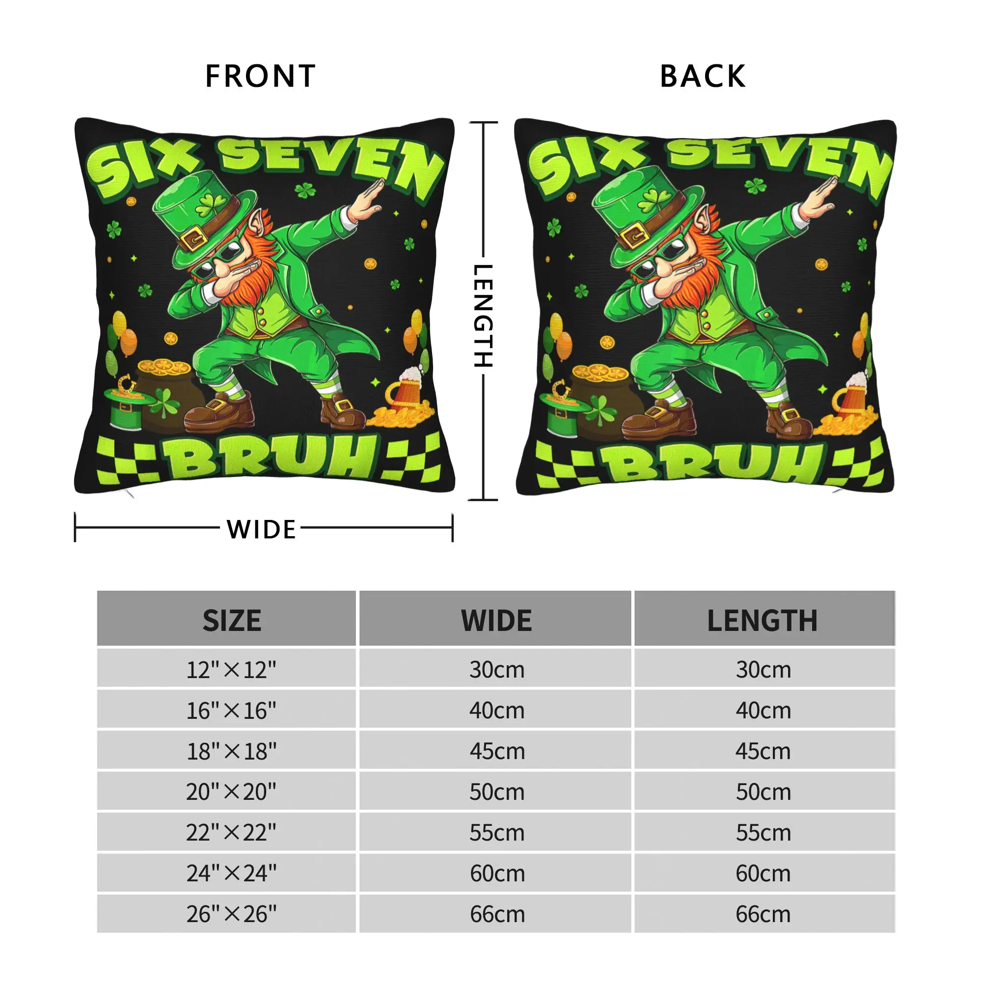 Pillow Cover Six Seven Bruh 67 Funny Saint Patricks 6 7 Meme  Cute Funny Pillow Case For Sofa Home Decor Pillowcases