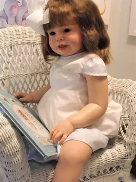 Customized limited Supply 28inch Reborn Baby Katie Marie With Hand-Rooted Hair Already Finished Doll With Different Dress