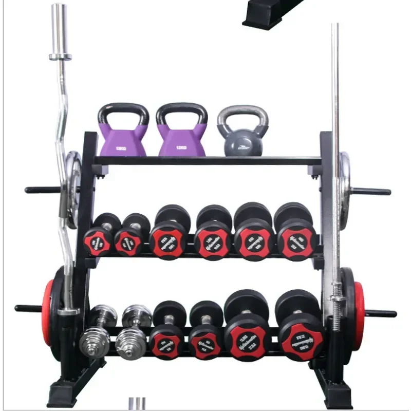 for Dumbbell Rack 3 Tier Household Storage Stand Double Layer Weight Holder Commercial Display Shelf Gym Equipment Organizer