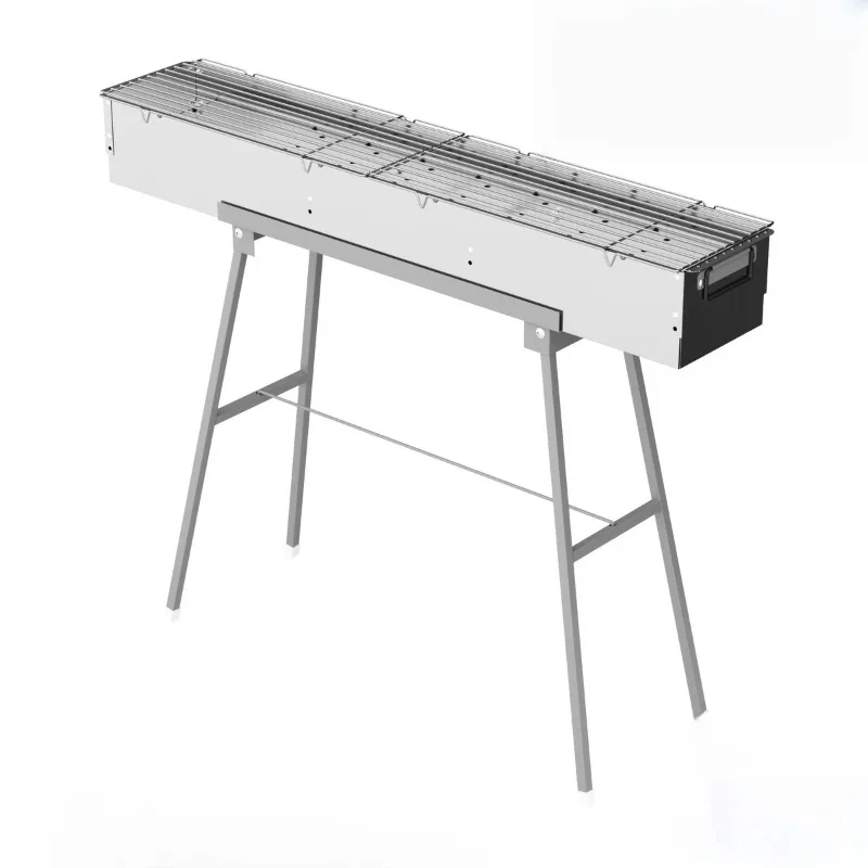 

Commercial outdoor charcoal grill, skewer grill, large thickened grill