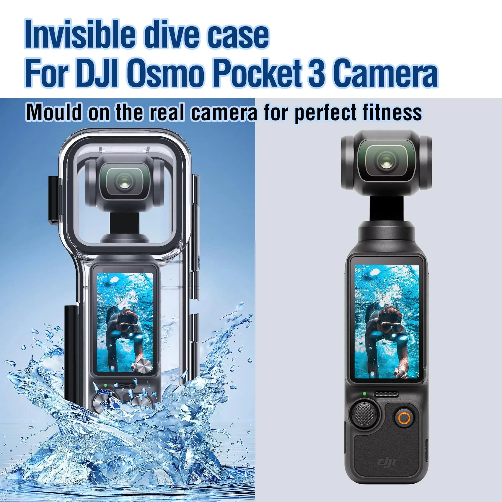 Waterproof Case For DJI OSMO Pocket 3 45M Underwater Diving Housing Cover For OSMO Pocket 3 Camera Protective Shell Accessories