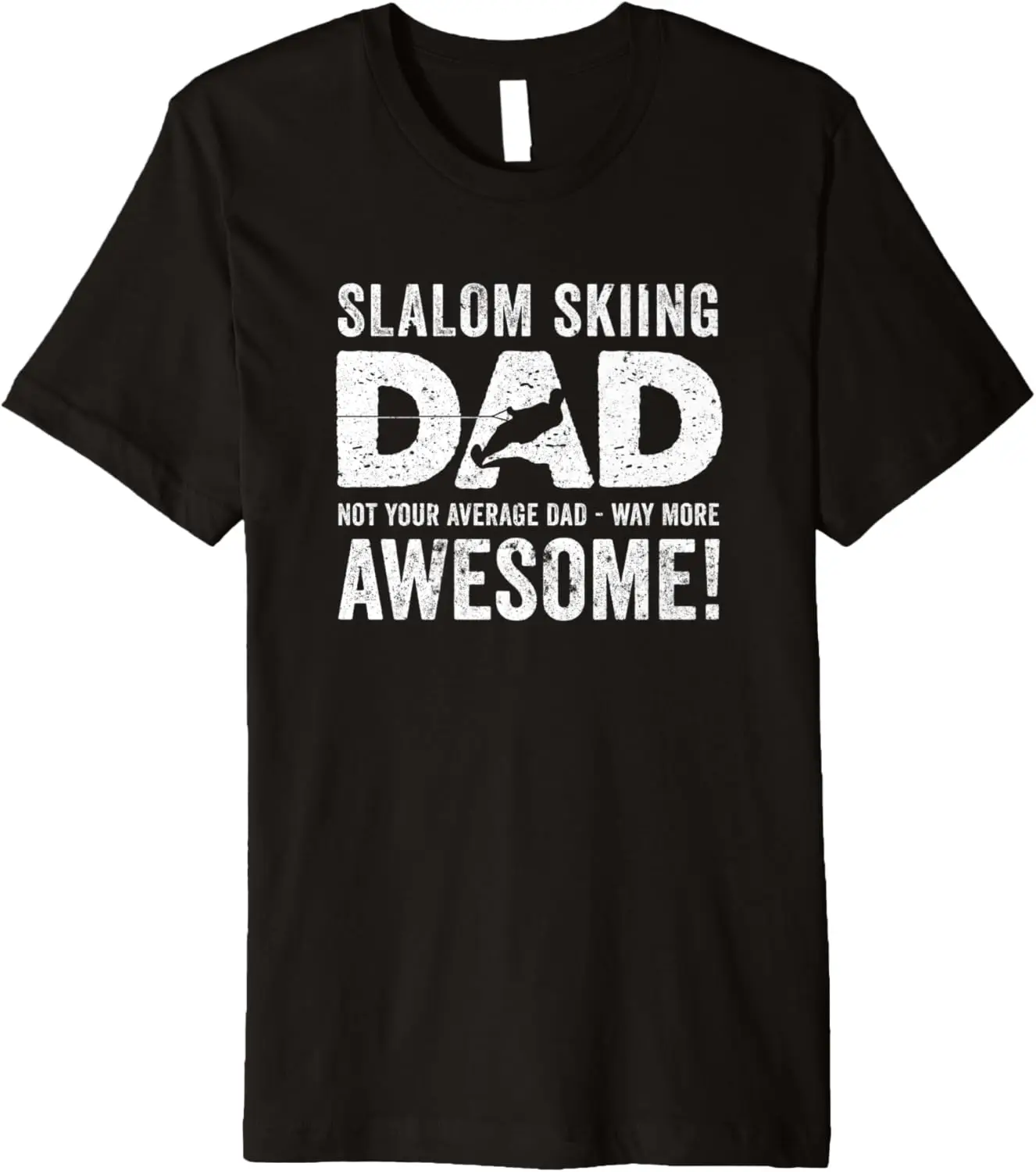 Funny Father's Day Slalom Waterski Wakeboard Gift Premium T-Shirt