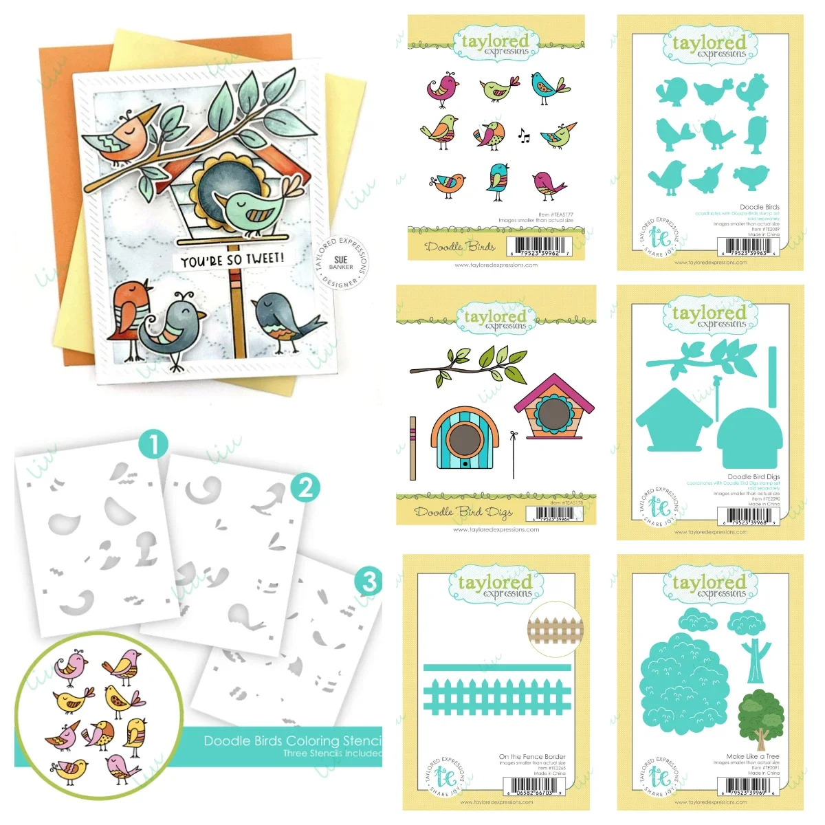 

2025 May New Metal Cutting Dies and Stamp Stencils for DIY Card Stencil Paper Cards Handmade Holiday Gift Doodle Bird Tree Fence