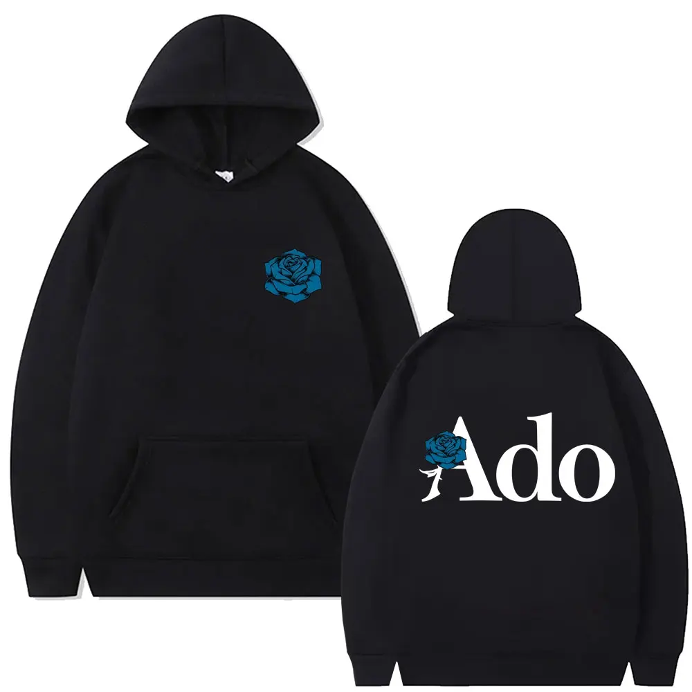 

Ado Logo Graphic Hoodie Men Women Clothing Fashion Japanese Pop Music Pullover Hoodies Man Casual Vintage Oversized Streetwear