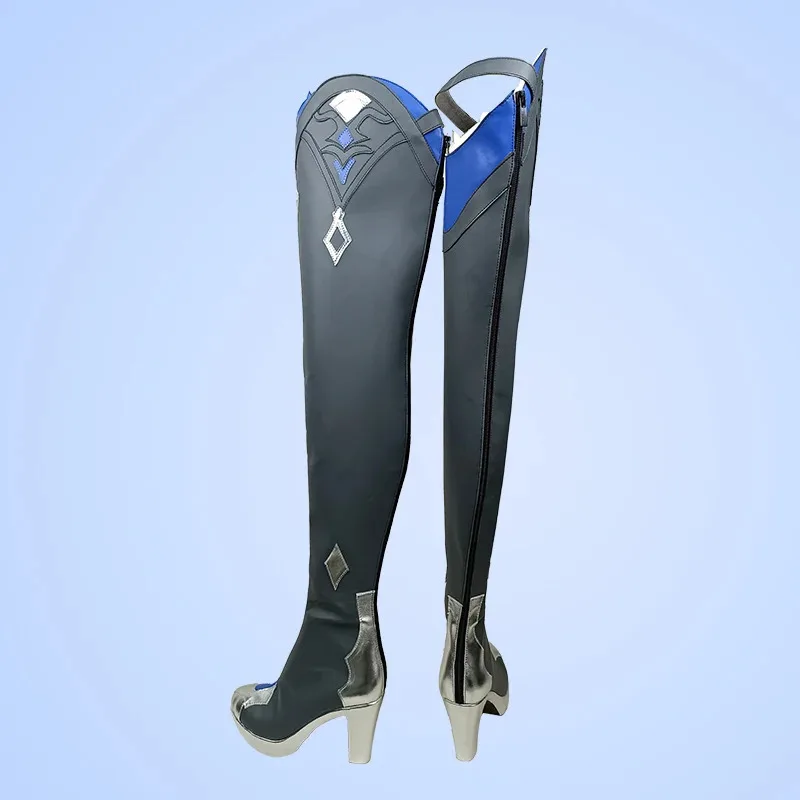 

Игра Genshinimpact Eula Lawrence Косплей Длинные сапоги Аниме Хэллоуин Вечеринка Ролевые игры Костюм Опора Прекрасная сексуальная стильная обувь; 2'd