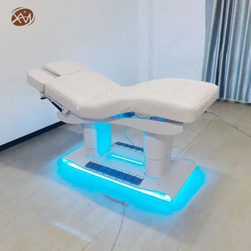 Luxury Spa Heated Treatment Massage Bed Vibrating Beauty Salon Medical Chair Facial Eyelash Bed Electric Massage Table Bed
