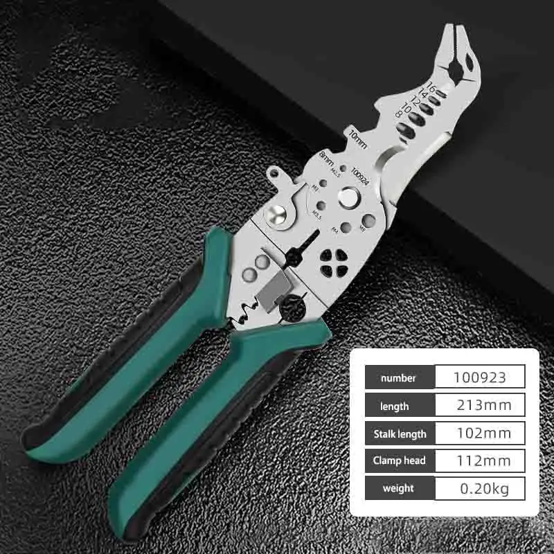 Hardware Tools Electrician Specific Elbows Multifunctional Wire Stripping and Pressing Pliers Wire Stripping and Cutting Pliers