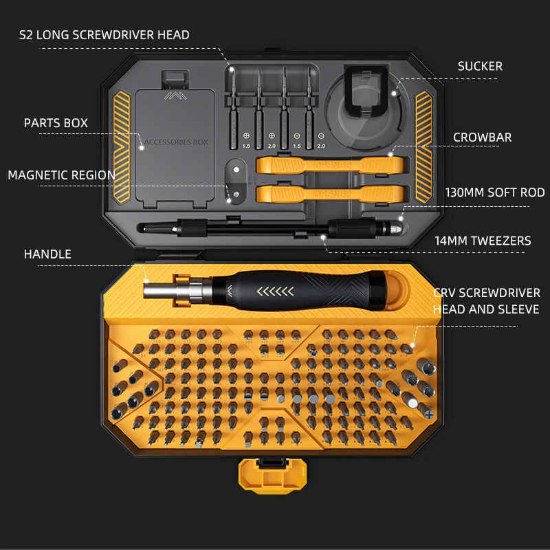 Allsome JM-8183 Magnetic Screwdriver CR-V Bits for Mobile Phone Computer Tablet Repair Hand Tools