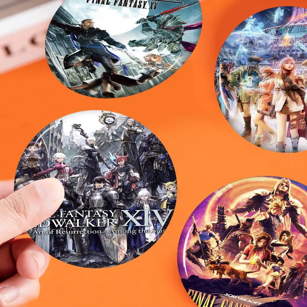 Final Fantasy Anime Button Pin Handmade Brooch For Clothes Cartoon Badge Backpack Decoration Jewelry Accessories