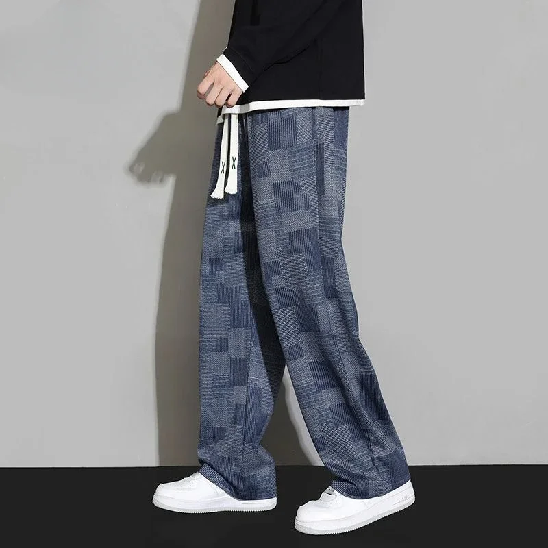 Summer Baggy Loose Trousers For Men Hip Hop Casual Pants Man Wide Straight Thin Hippie Streetwear Trend High Quality Designer