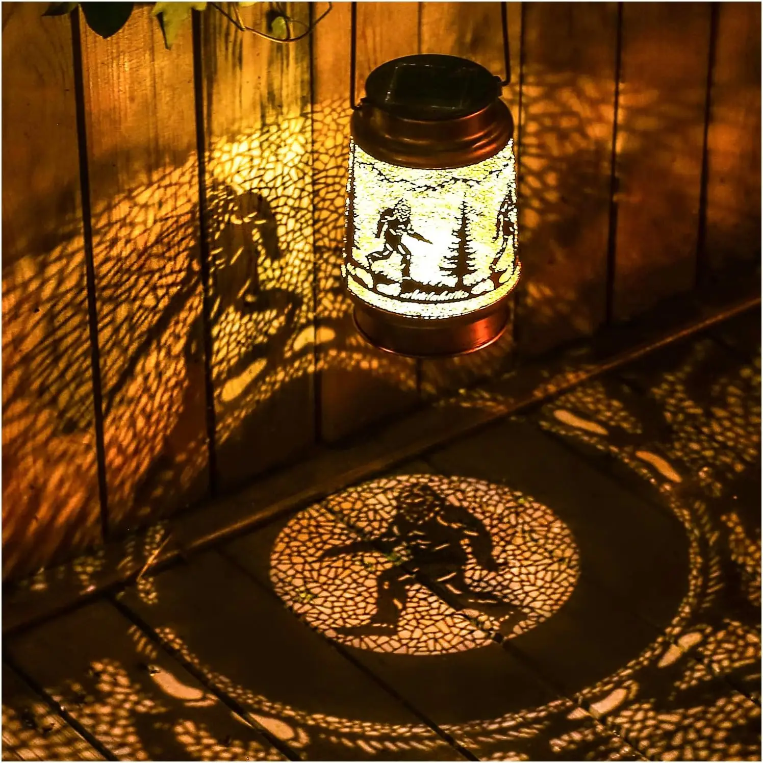 

Christmas Gifts for Men: Bigfoot Solar Lanterns, Waterproof Outdoor LED Lights for Yard, Patio, Garden Decor