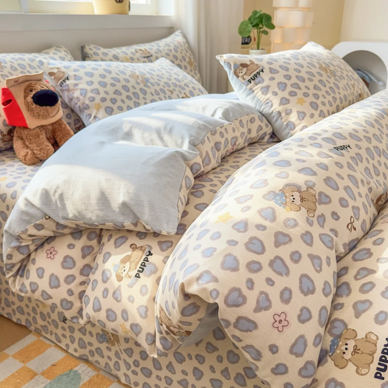 1pc Soft Duvet Cover Comfortable housse de couette Soft Leopard Printed Quilt Cover Single funda nórdica (without pillowcase)