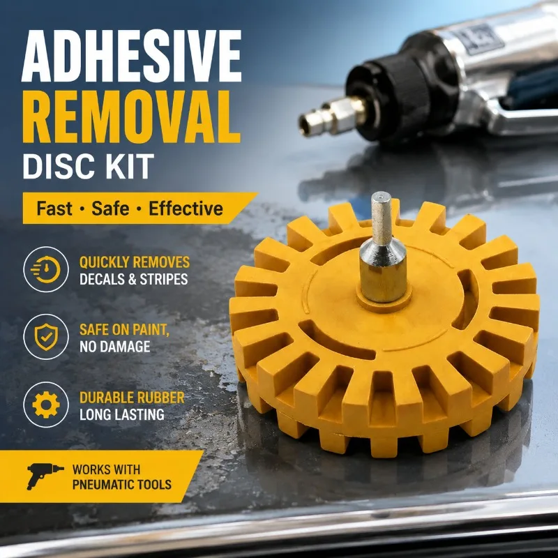 Pneumatic Glue‑removal Disc Rubber Eraser‑tool Polishing‑wheel Auto Decal‑stripping Roller Practical Vehicle‑surface Adhesive