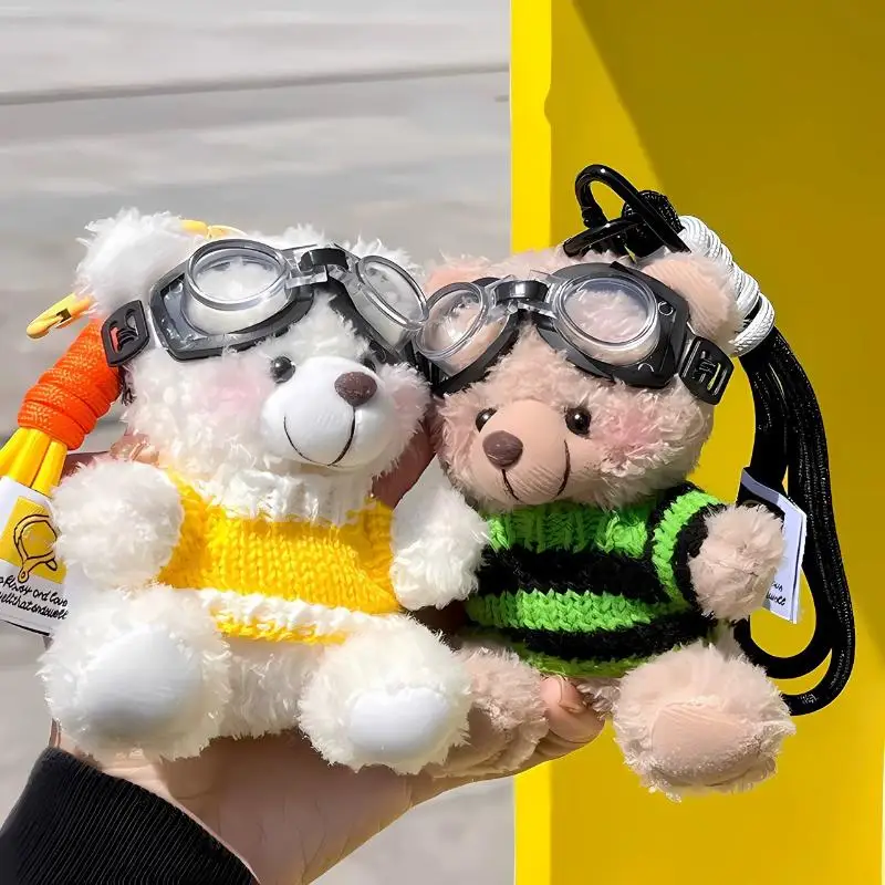 

1Pc Cute Plush Bear Keychain Cartoon Brown Bear Doll Backpack Pendant Bag Hanging Ornament DIY Accessories