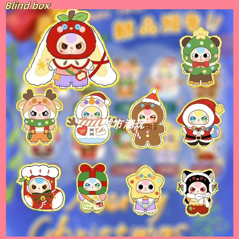 Preventa Baby Three 400% Navidad estilo limitado muñeca de vinilo muñeca Kawaii personaje colección de bebé grande caja ciega lindos juguetes regalos