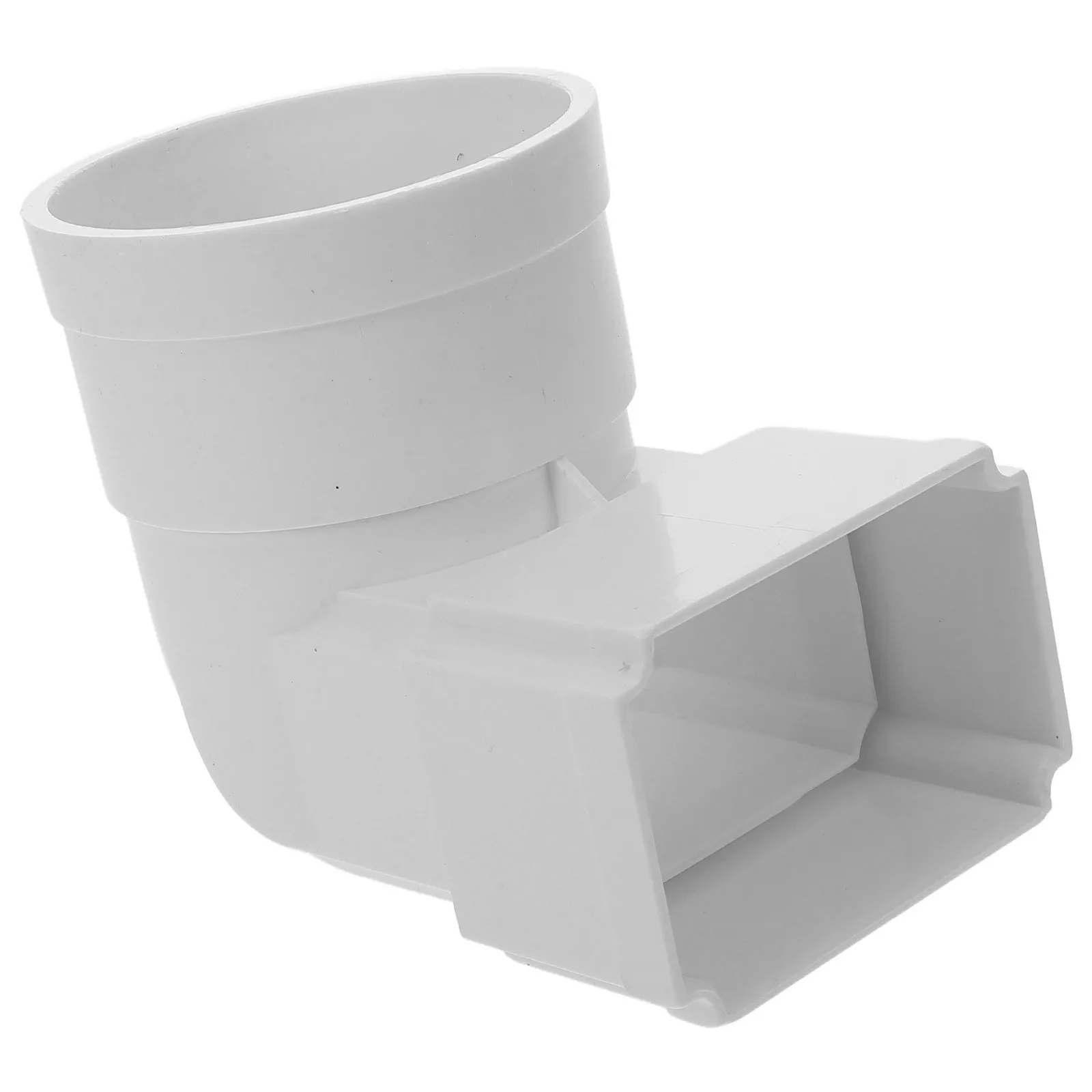 Vierkante ronde dakgootadapter Regenpijpconnector Afvoeronderdelen Witte montage Gemakkelijk te installeren daksysteem Regenwaterpijpvilla's