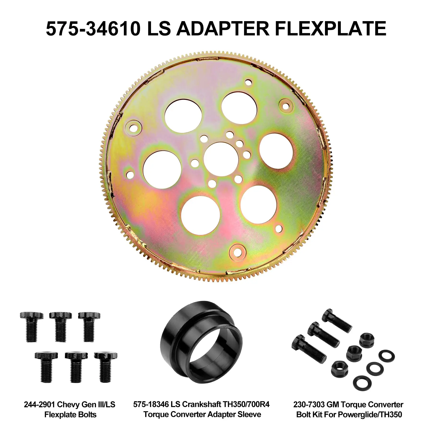 

Car transmission adapter kit Adapter Flexplate Kit For Gen III LS1/LS2/LS6/5.3/6.0 to TH350/700R4/4L60 Swap