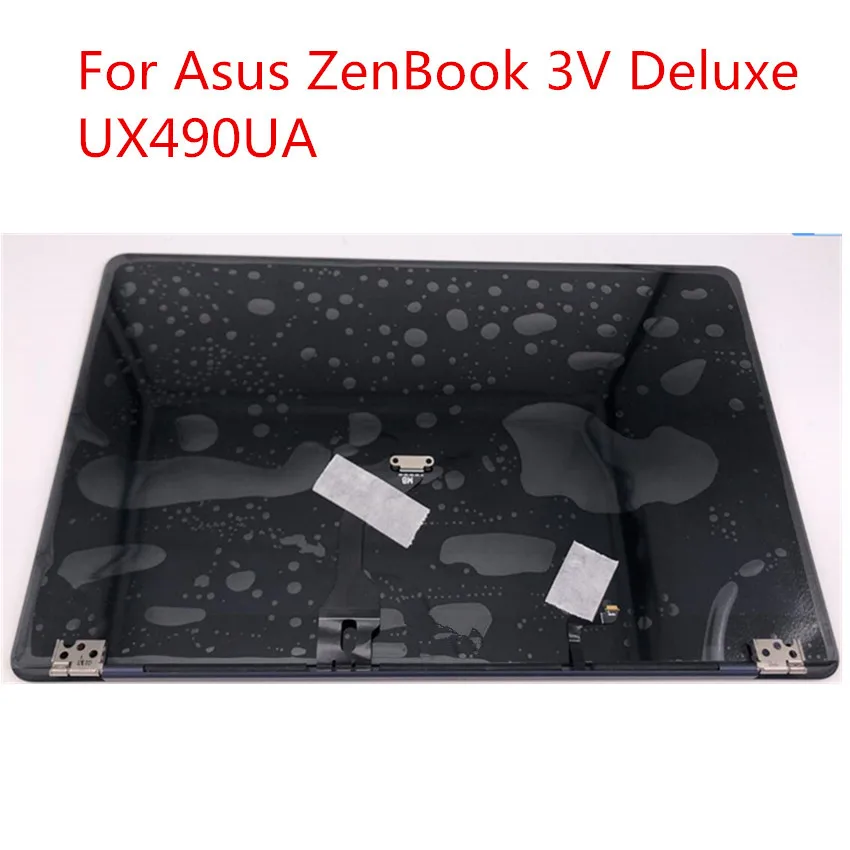 Wyświetlacz LCD z szkłem do Asus ZenBook Deluxe UX3490U UX490 ux490u UX490UA, kompletny moduł LCD z pokrywą, pełny zestaw