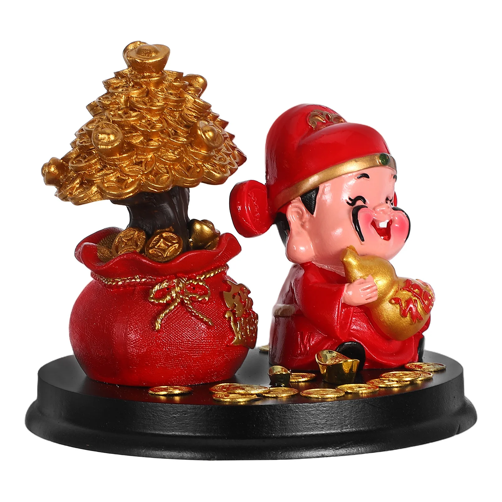 

God Of New Year God Of Wealth Decor Gift Resin Desktop Statue For Home Office Car Interior New Year Ornament Gift