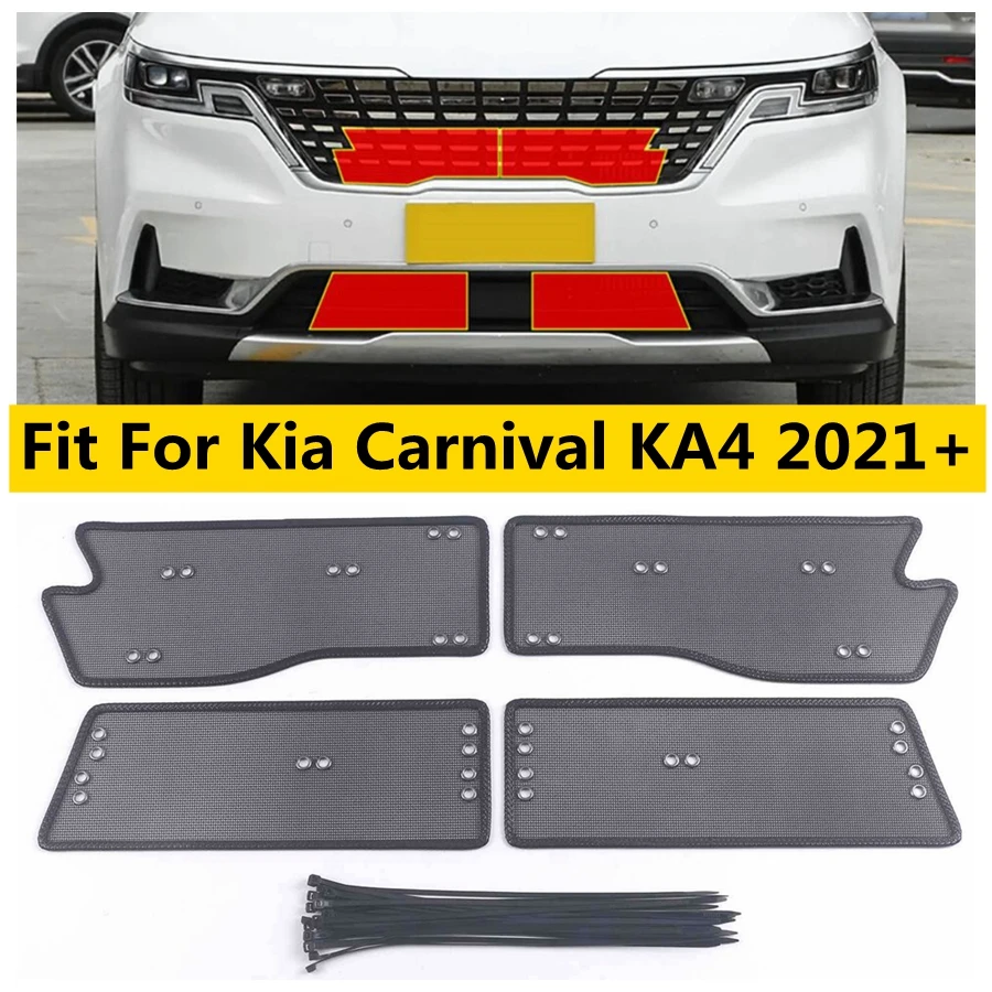 

Front Grille Insect Net Screening Mesh Protective Exterior Decoration Styling Fit For Kia Carnival KA4 2021 - 2023 Accessories