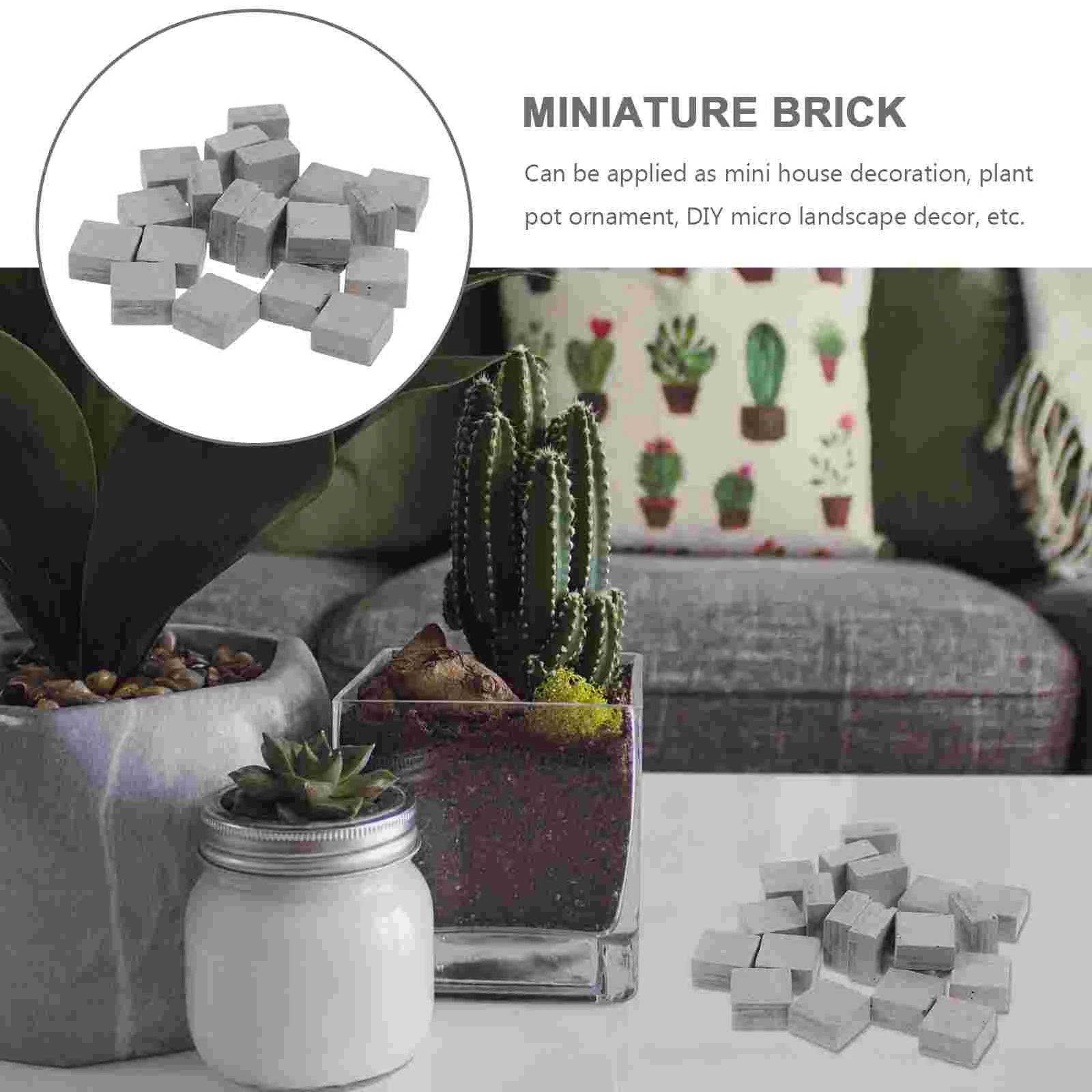 Simulated Bricks Wall Model Micro Landscape Decor Miniature Ornament DIY Sand Table Simulation Building Blocks