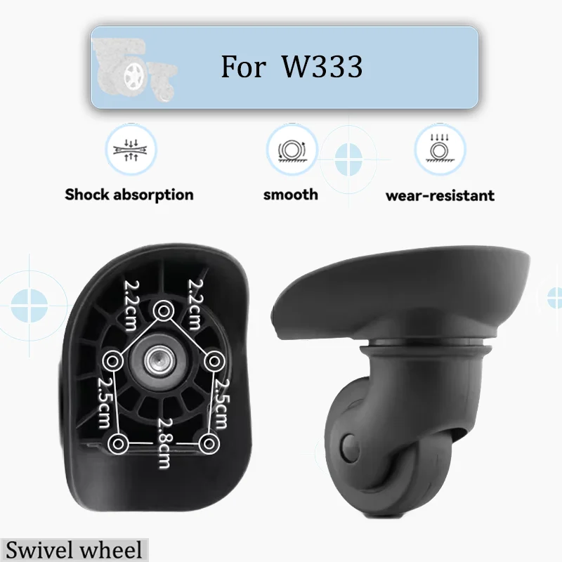

For W333 Silent Wear-Resistant Swivel Casters Set 360-Degree Smooth Rotation Easy Installation Universal Replacement Parts