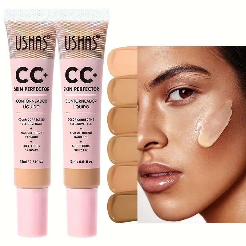 6Color Concealer Face Base Liquid Foundation Full Coverage Makeup Long Lasting Waterproof Concealer Whitening CC Cream Cosmetics