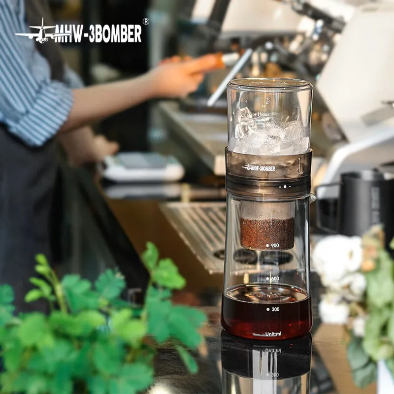 

MHW-3BOMBER Baro Cold Brew Coffee Maker,600ml Iced Coffee Maker with Smart Drip Control,Portable Cold Drip Brewer for Home