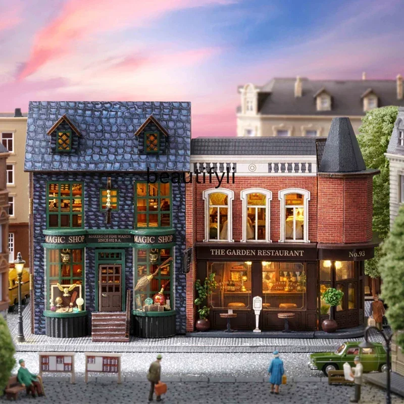 Handmontiertes Haus Konstruktionsspielzeug Geburtstagsgeschenk weiblich