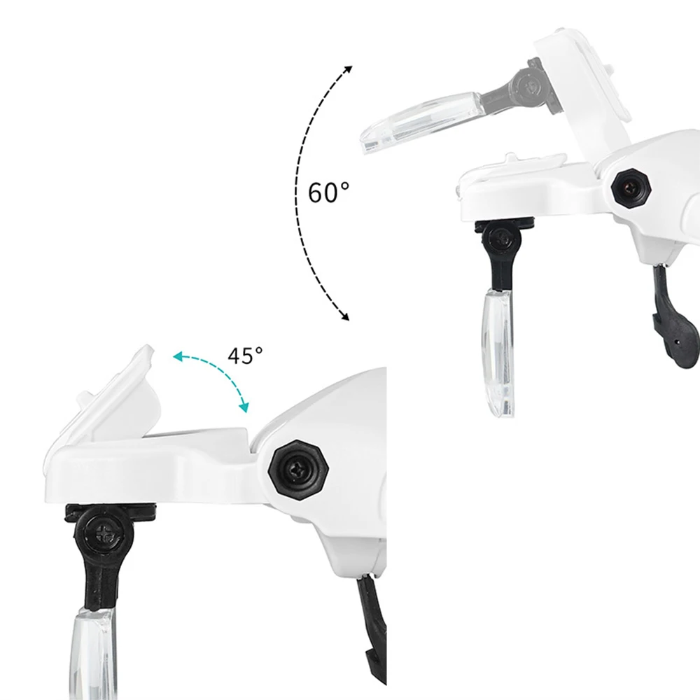 Magnifying Glass With Professional LED Light 3.5x Magnifying Glass Glasses For Welding Work Professional Increase Loupes