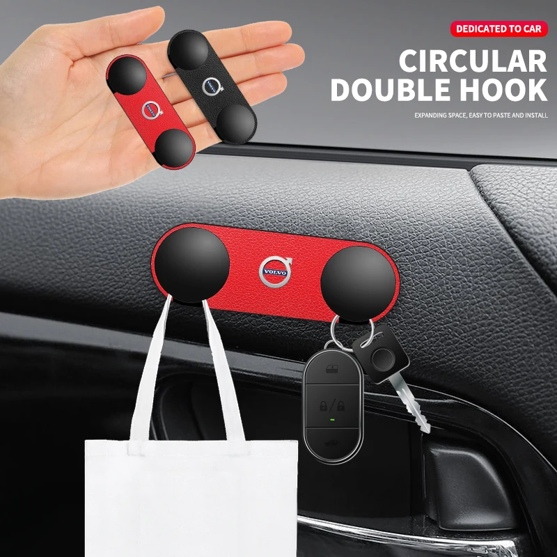 

Двойные крючки для хранения в автомобиле, аксессуары для Volvo XC40, XC60, XC90, V40, V60, S60, V50, V90, S80, C40, V70, XC70, C30, C70, R-Design