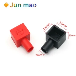 Motorcycle battery pile clamp protective cover battery terminal positive and negative insulation square cap rubber sheath