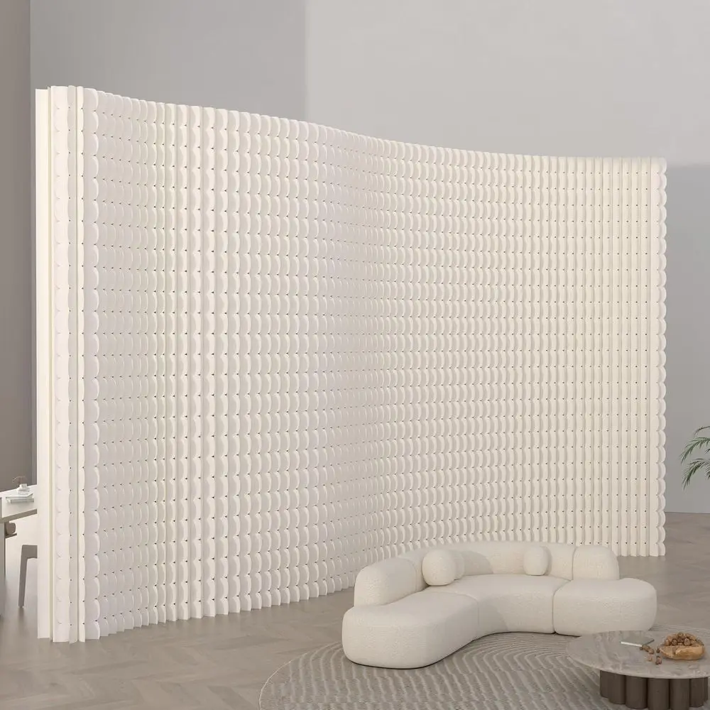 

Гибкая складная ширма-перегородка из бумаги, регулируемая временная разделительная стена для дома/офиса, 5.25