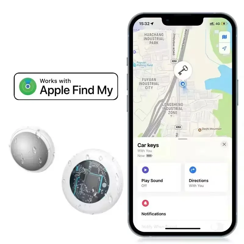 Для IOS Mini Bluetooth трекер Smart Tag Airtag работает с Apple Find My APP ITag Locator Air Tags Pet Key Finder