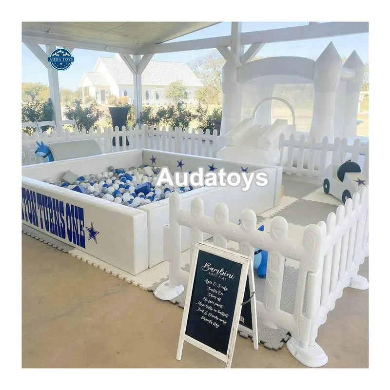 

Blue & White Indoor SoftPlay Kids Equipment Comfortable Foam Children's Playground