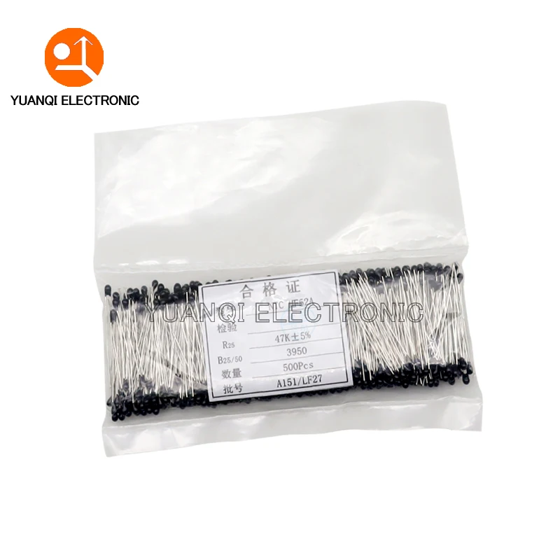 

500pcs MF52AT MF52 B 3950 NTC Thermistor Thermal Resistor 5% 1K 2K 3K 4.7K 5K 10K 20K 47K 50K 100K