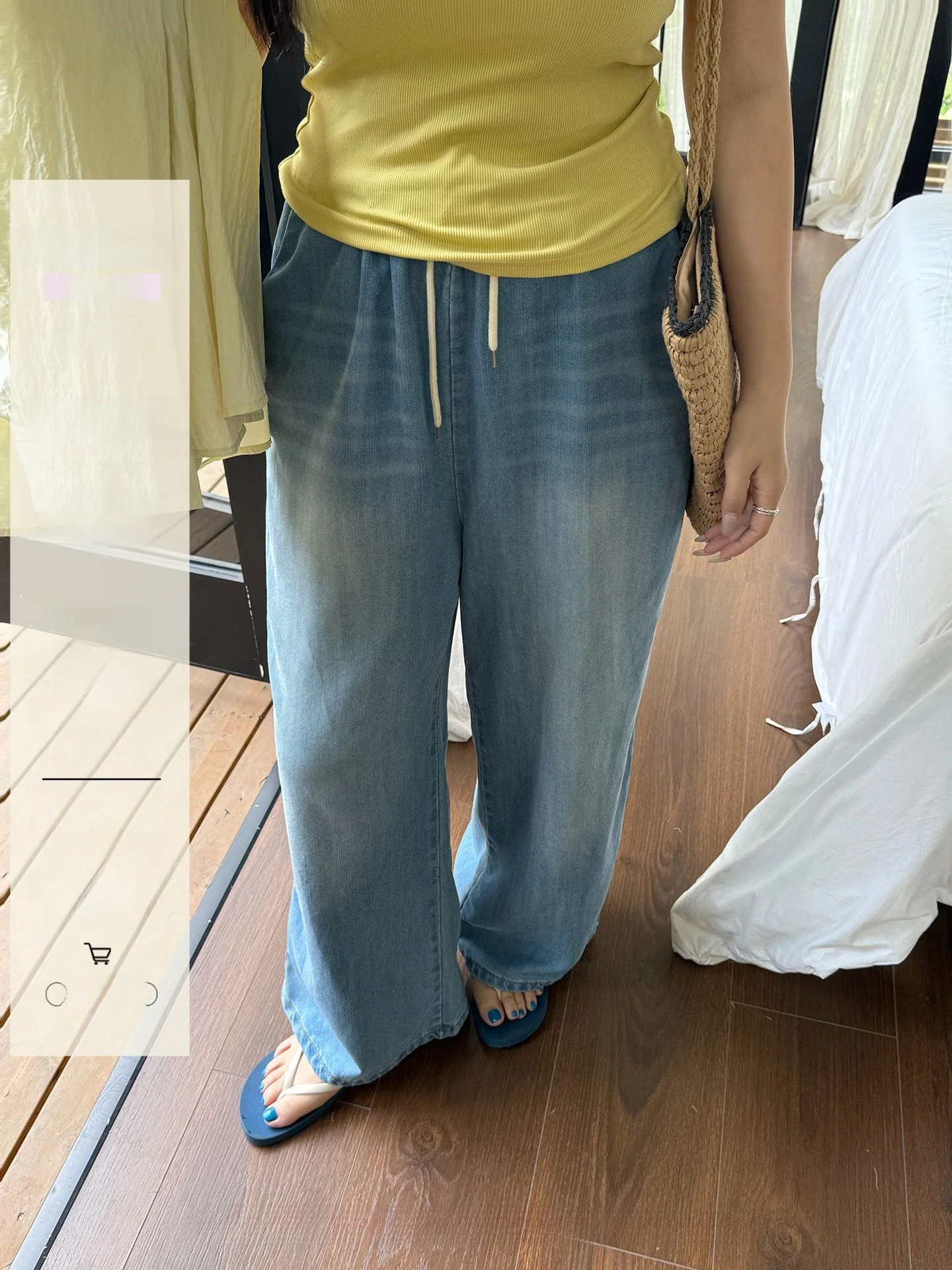 

Женские джинсы NINI ONE больших размеров: мягкие, повседневные, с эластичным поясом, универсальные, стройнящие, однотонные, весна-лето