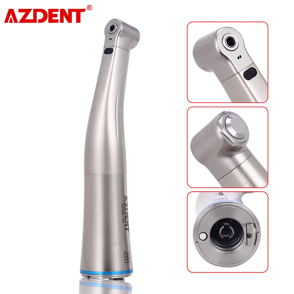 Azdent dental antik led faser optisches handstück internes wassers pray kontra winkel druckknopf futter blauer ring handstück mit niedriger geschwindigkeit