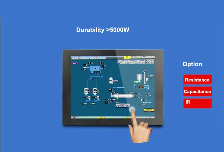 OEM/ODM IP67 Industrielle 12 zoll Display Kleine Eingebetteten Alle In Einem Touchscreen Rahmenlose Panel PC