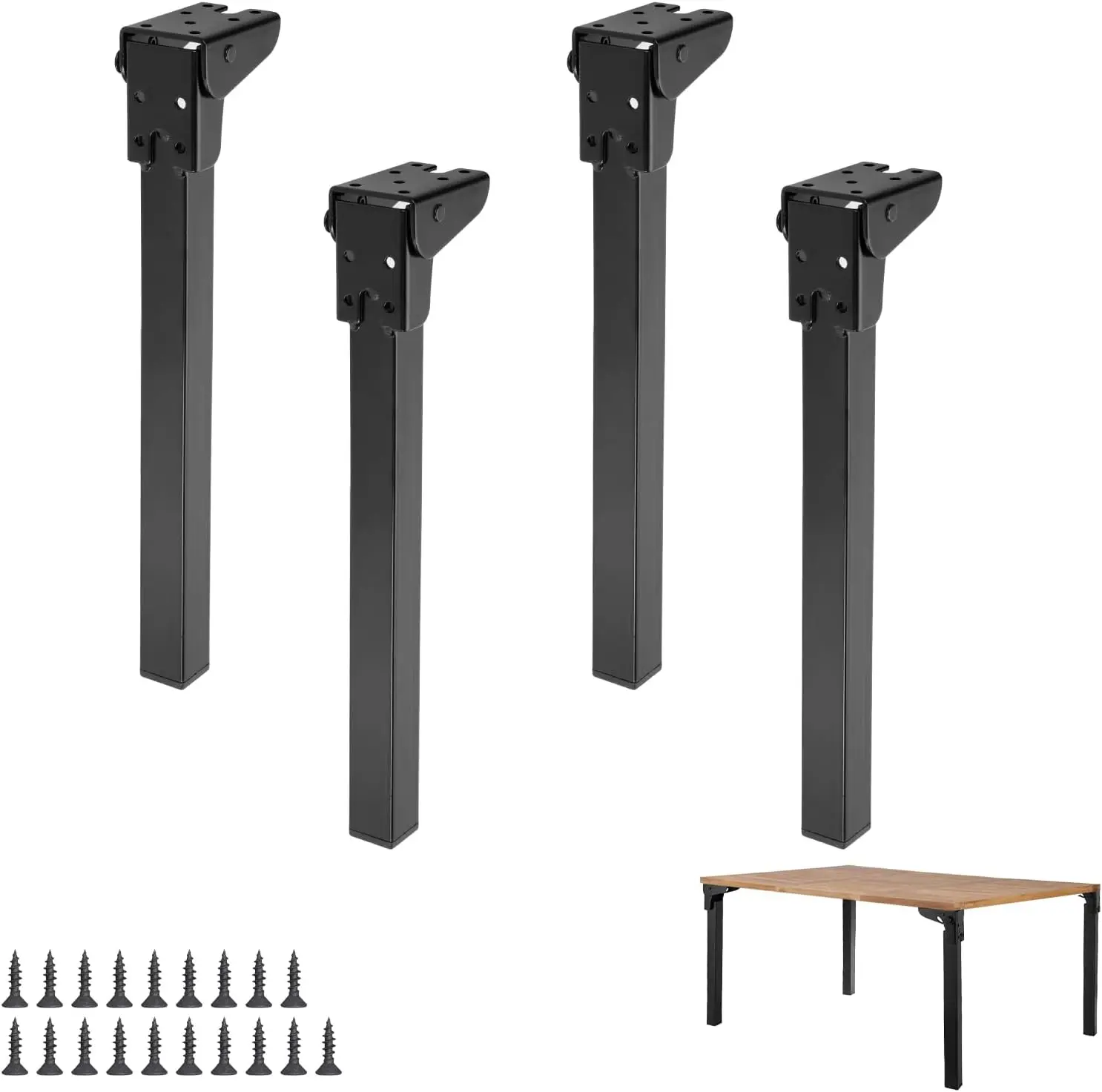 

Folding Table Legs 4 Pcs 12'' Self-Locking Foldable Furniture Legs With Screws Heavy Duty Metal Foldable Coffee Table Legs For