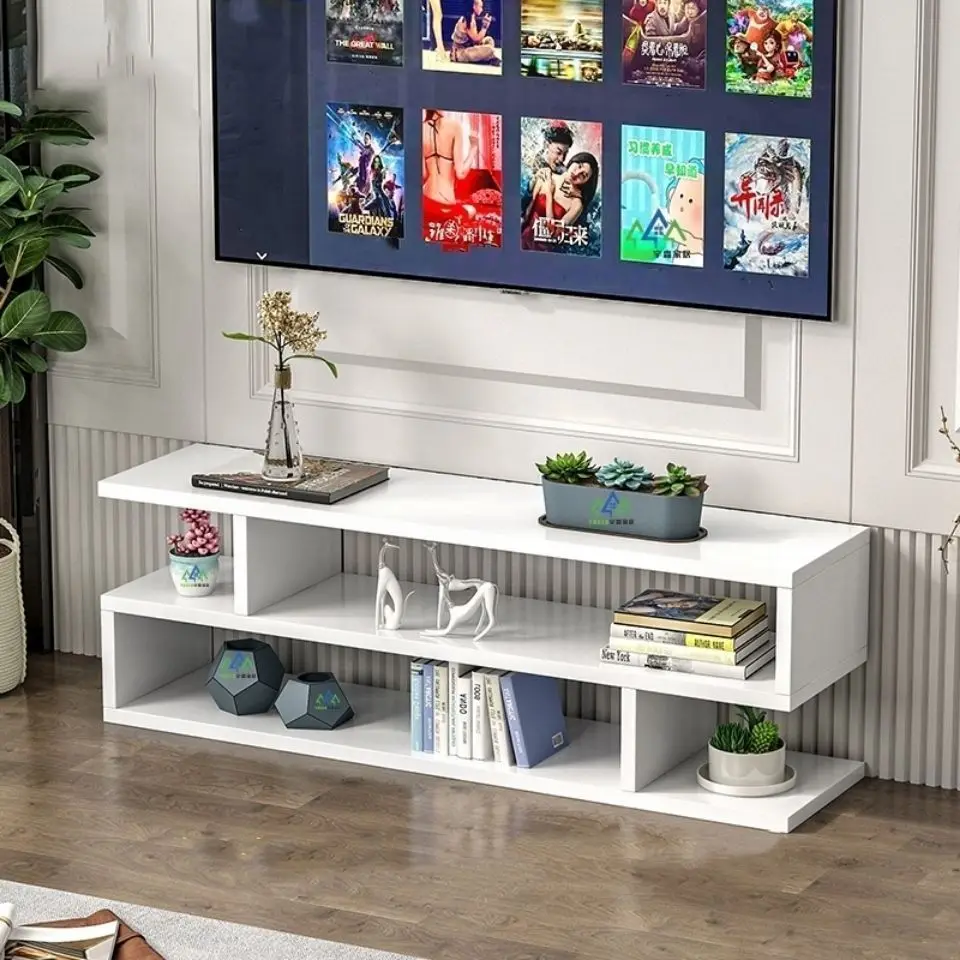 AOLIVIYA Living Room TV Cabinet Floor Storage Side Cabinet Coffee Tea Table Space Saving Unit
