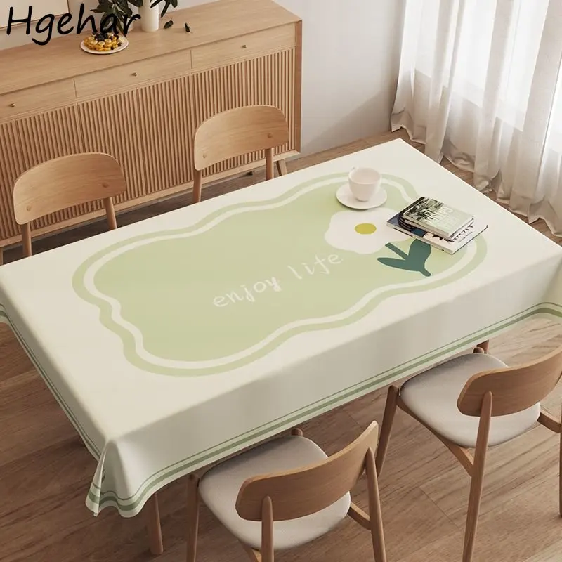 Oil-proof PVC Dining Table Cloth Ins Nordic Print Tablecloth Waterproof Anti-scald Rectangle Mantel De Mesa Kitchen Home Decor