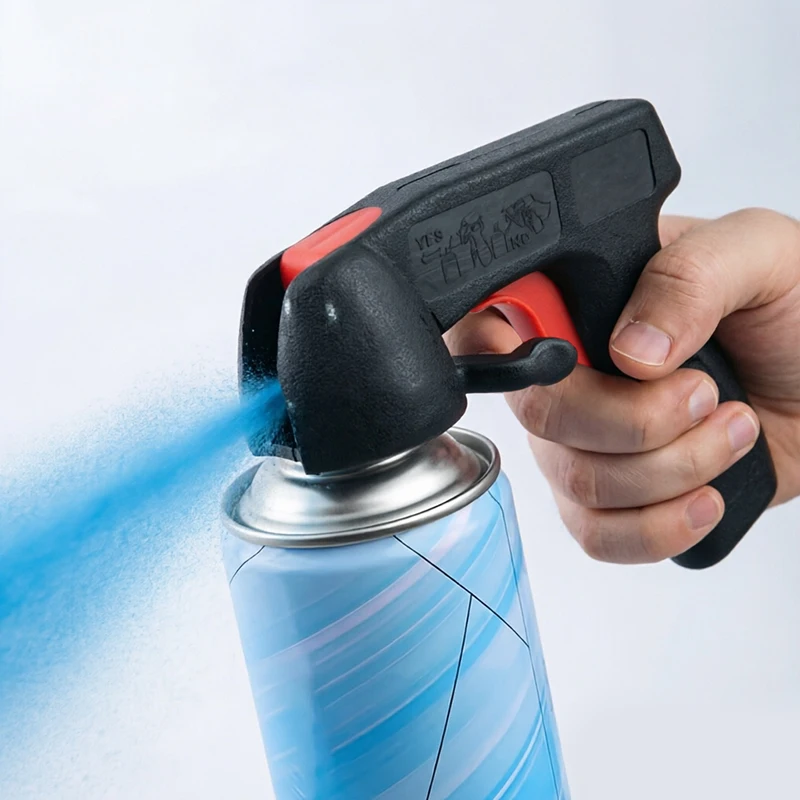 Instant Aerosol Trigger Handle Can-Gun, Converts Spray Cans to Spray Guns, Full Hand Grip, Reusable, Easy Clip-On/Off, and Unive