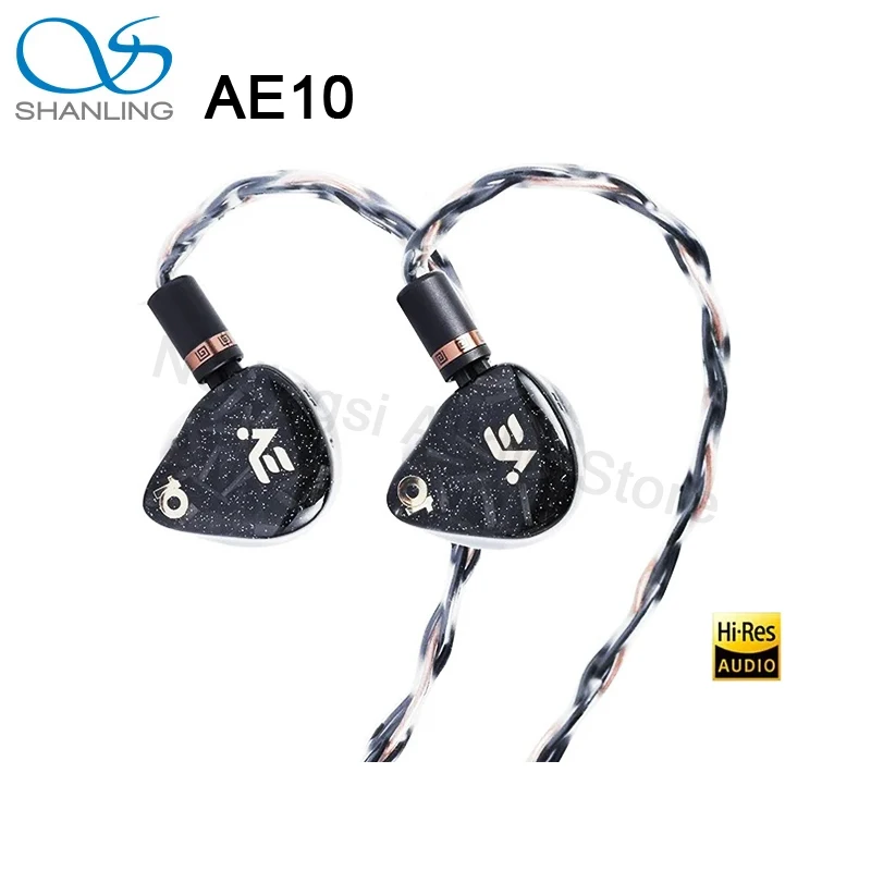 

SHANLING AE10 In-Ear Headphones Pure Balanced Armature Driver In-Ear Earphone HIFI Wired Music Headset Hi-Res Audio Wired Earbud