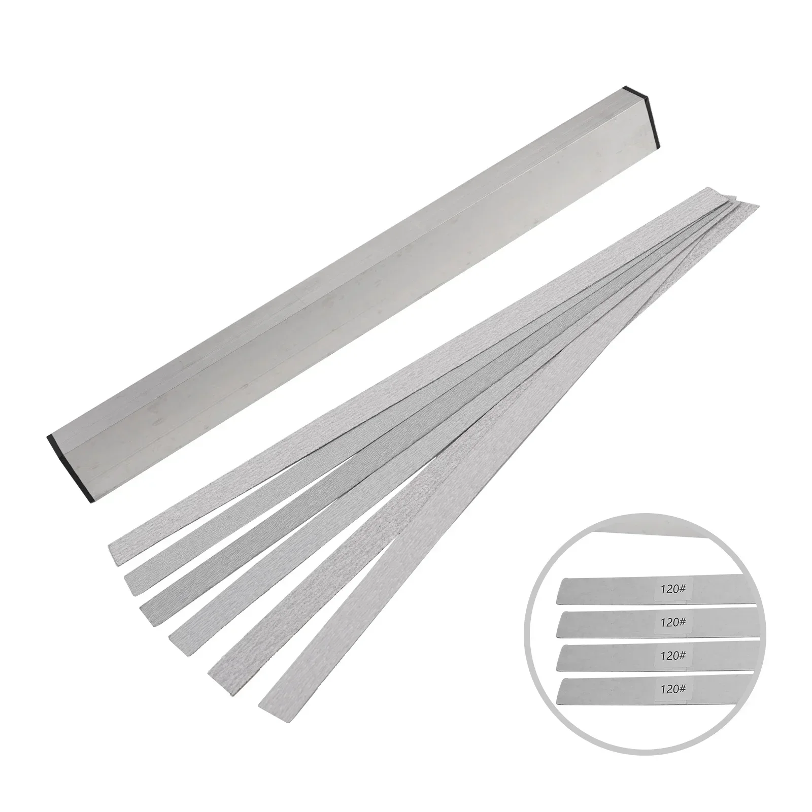 Guitar Neck Fret Beam Leveling Bar Luthier Tools With 6PCS Sandpaper Guitar Lightweight Spare Parts Guitar Accessories